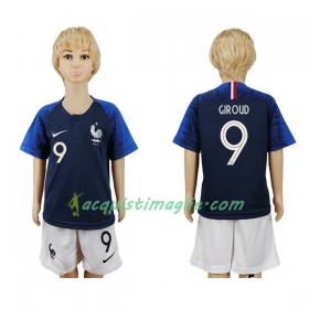 Divisa di Calcio Francia Giroud 9 Bambino Prima Mondiali 2018